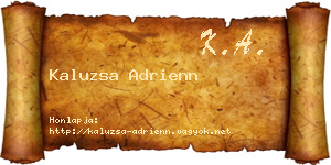 Kaluzsa Adrienn névjegykártya
