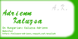 adrienn kaluzsa business card